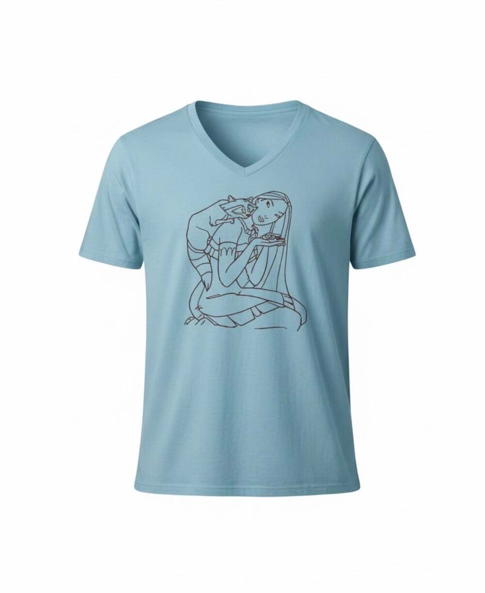 Bella Missy Graphic V-Neck T-Shirt Size 2XL Pocahontas #pocahantas #disney